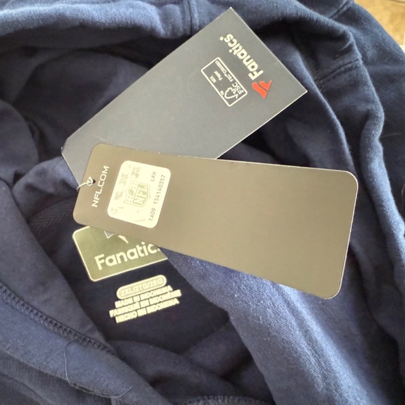 New England Patriots Victory Arch Team Fitted Pullover Hoodie 2XL - Navy - Picture 6 of 7